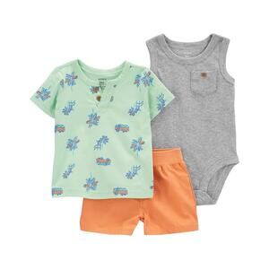 Carter's Set 3 Pieces Bodysuit Short Sleeves T-shirt Shorts 24 months NWT